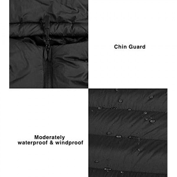LAPASA Men's Hooded Down Jacket Lightweight Packable Winter Coat Water-Resistant M54