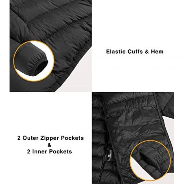 LAPASA Men's Lightweight Water-Resistant Down Jacket Breathable Windproof Packable M32