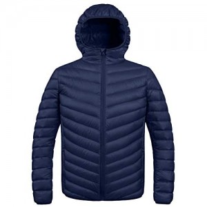 ZSHOW Men's Packable Down Jacket Hooded Lightweight Winter Coat