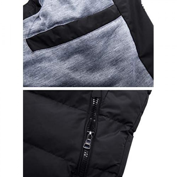 ZSHOW Men's Winter Removable Hooded Padded Puffer Vest