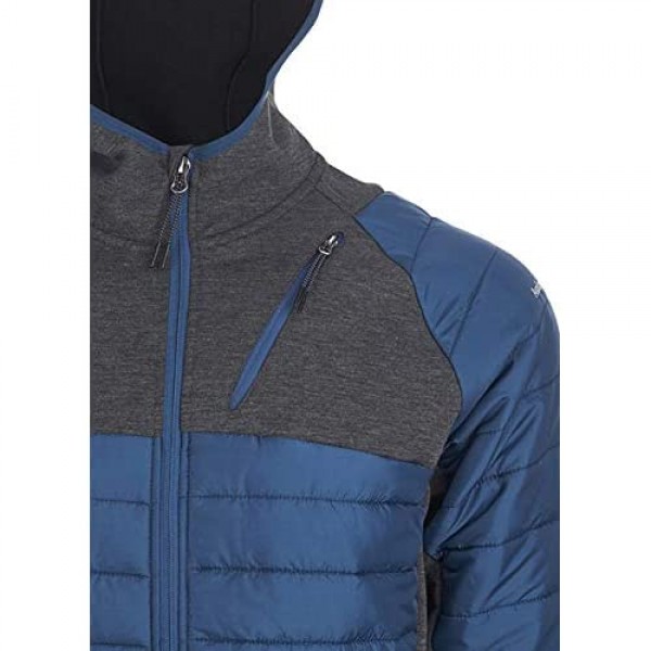 Avalanche Men's Midweight Combo Woven Knit Jacket Hoodie With Zipper Pockets