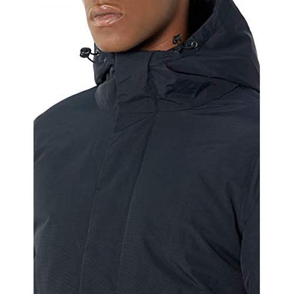 Essentials Men's Long-Sleeve Water-Resistant Hooded Insulated Coat