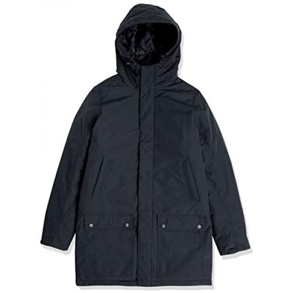 Essentials Men's Long-Sleeve Water-Resistant Hooded Insulated Coat