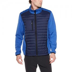 Men's Insulated Hybrid Hiking Jacket  Lightweight Thermal Running Jacket Quilted Outerwear Jacket