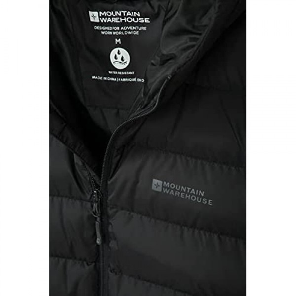 Mountain Warehouse Seasons Mens Winter Puffer Jacket -Water Resistant Padded Coat