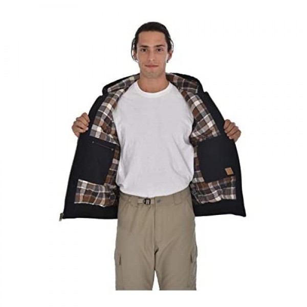 Swiss Alps Mens Quilted Flannel Lined Heavyweight Duck Canvas Work Jacket