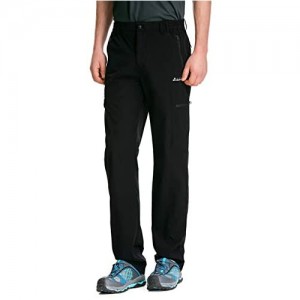 Clothin Men's Elastic-Waist Travel Pant Stretchy Lightweight Cargo Pant Quick Dry Breathable