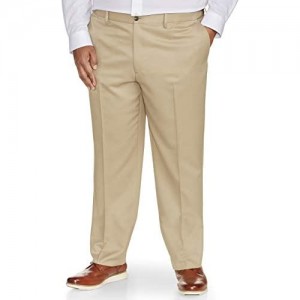  Essentials Men's Big & Tall Classic-fit Wrinkle-Resistant Flat-Front Dress Pant fit by DXL