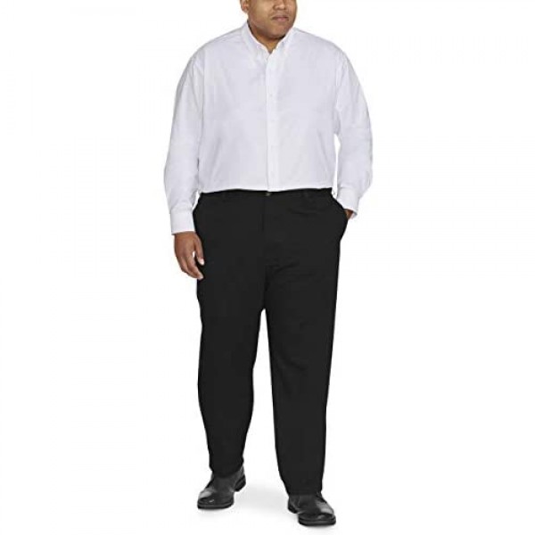 Essentials Men's Big & Tall Loose-fit Wrinkle-Resistant Flat-Front Chino Pant fit by DXL