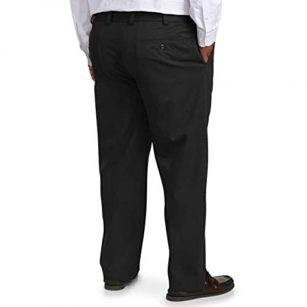 Essentials Men's Big & Tall Relaxed-fit Wrinkle-Resistant Flat-Front Chino Pant