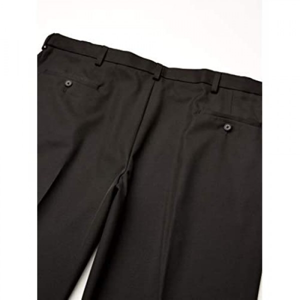 Haggar Men's Cool 18 Pro Classic Fit Pleat Front Hidden Expandable Waist Pant- Regular and Big & Tall Sizes