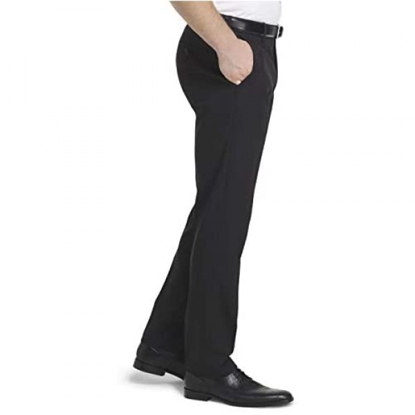 Van Heusen Men's Traveler Slim Fit Pant Black 28W X 30L