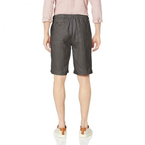 Brand - 28 Palms Men's Relaxed-Fit 11 Inseam Linen Short with Drawstring