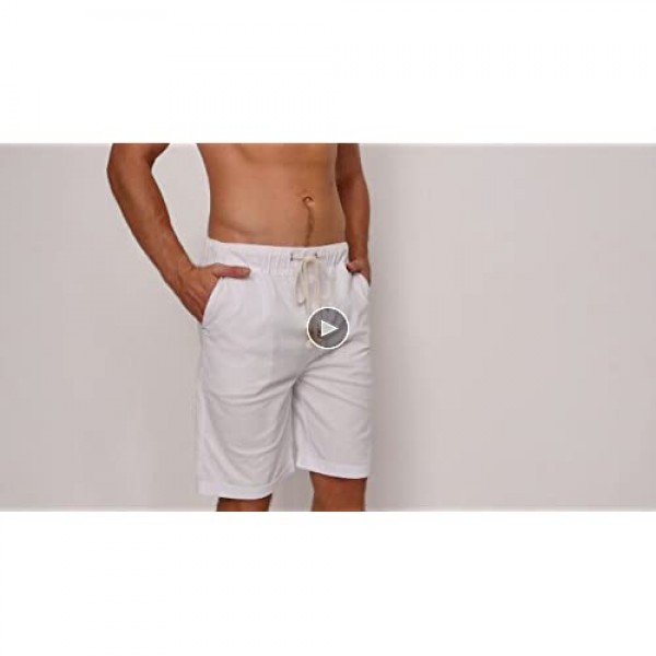 Essentials Men's Linen Casual Classic Fit Short