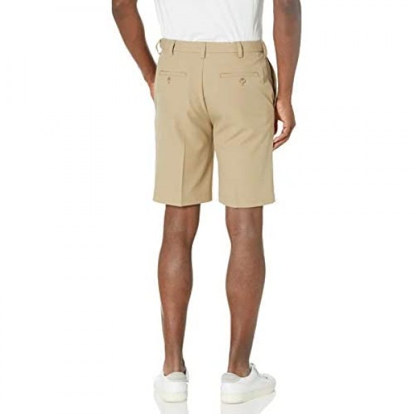 Haggar Men's Cool 18 Pro Straight Fit Stretch Solid Flat Front Short