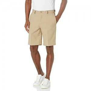 Haggar Men's Cool 18 Pro Straight Fit Stretch Solid Flat Front Short