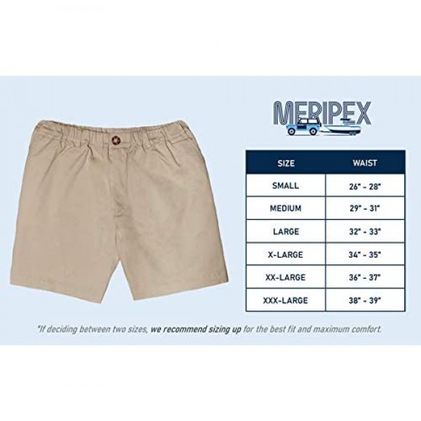 Meripex Apparel Men's 5.5 Inseam Elastic-Waist Shorts