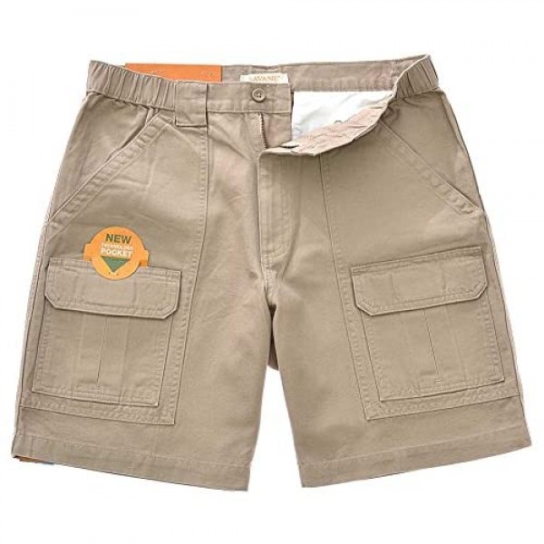 Savane Men's UPF 30 Comfort Hiking Cargo Shorts w/Tech Pocket