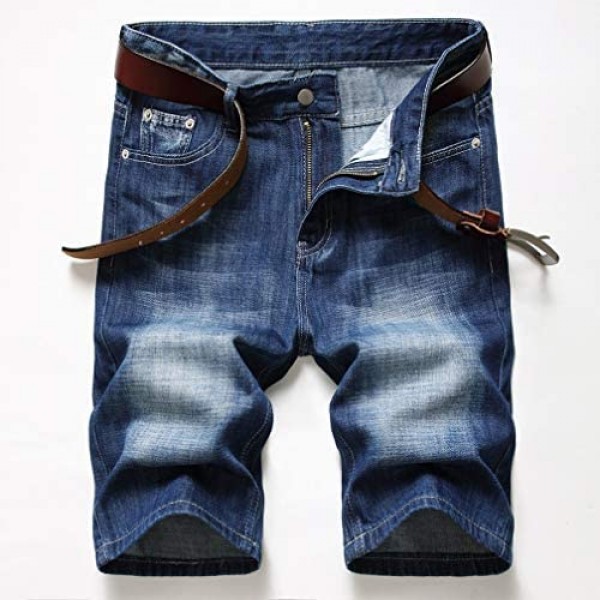Chowsir Men Casual Skinny Ripped Destroyed Distressed Jeans Denim Shorts