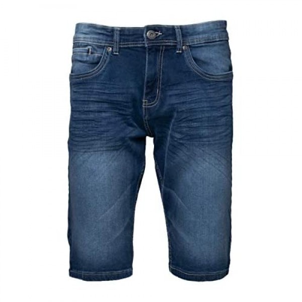 CULTURA AZURE Slim Jean Shorts for Men Men's Stretch Casual Denim Shorts Slim Fit