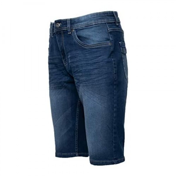 CULTURA AZURE Slim Jean Shorts for Men Men's Stretch Casual Denim Shorts Slim Fit