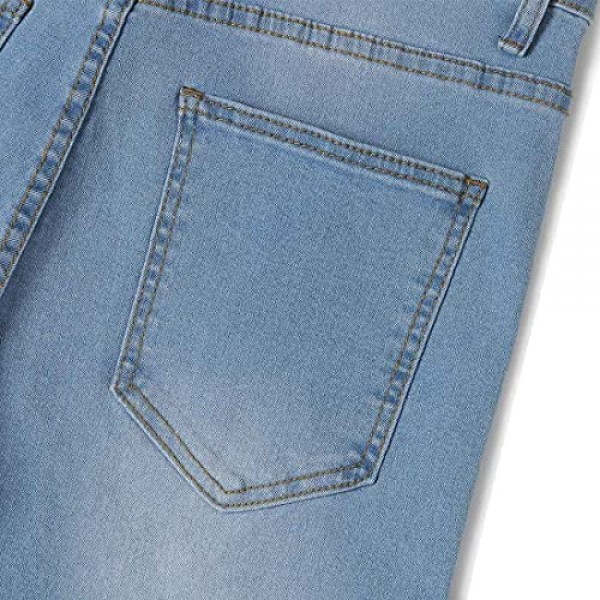 HUNGSON Slim Ripped Jean Short for Men Men's Casual Stretch Slim Fit Denim Short