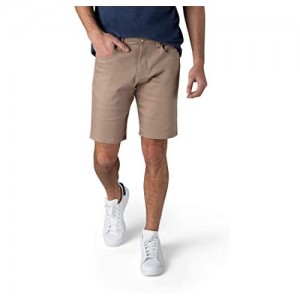 IZOD Men's Casual Stretch Knit Jean Shorts Classic 5-Pocket Design Classic Fit Knit Denim Shorts 9.5 Inseam
