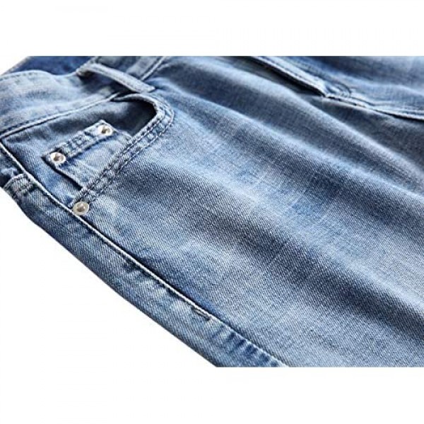 Sarriben Men's Summer Classic Fit Denim Shorts Above Knee Casual Short Jeans