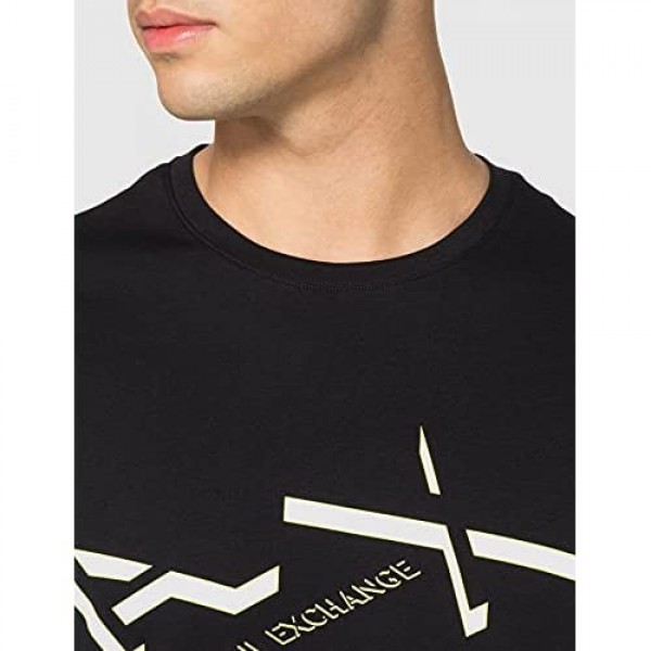 AX Armani Exchange Men's Slanted Logo Pima Cotton Jersey T-Shirt