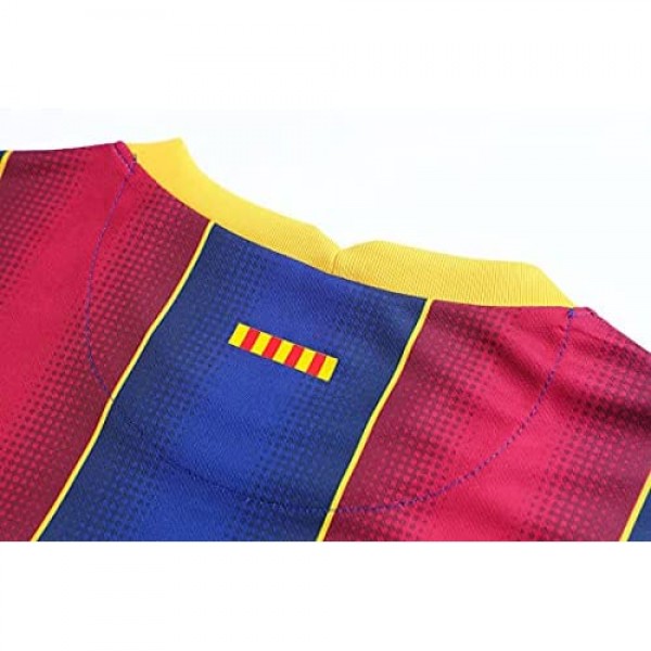 Bacairog Messi #10 Red/Blue Mens 2020/2021 Season New Barcelona Home Soccer T-Shirts Jersey S-XL