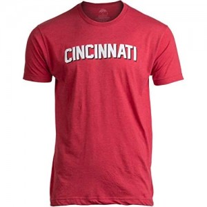 Cincinnati | Classic Retro Black Red Blue Grey Ohio City Pride Newport Fan Men Women T-Shirt