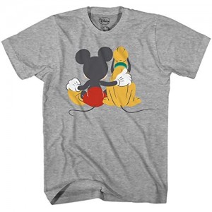 Disney Mickey and Pluto Best Friends Adult T-Shirt