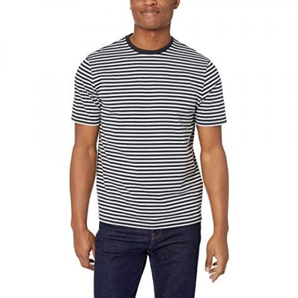 Essentials Men's Regular-Fit Short-Sleeve Stripe Crewneck T-Shirts