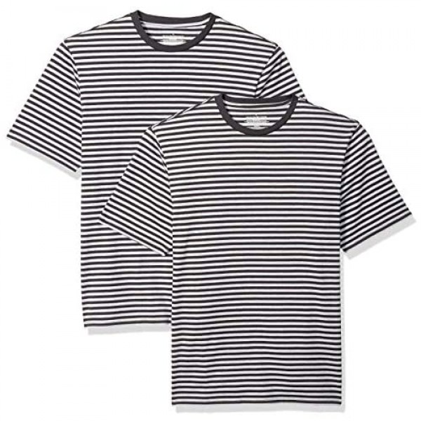 Essentials Men's Regular-Fit Short-Sleeve Stripe Crewneck T-Shirts