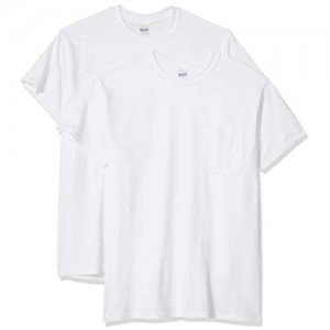 Gildan Men's Ultra Cotton Adult T-Shirt with Pocket  2-Pack