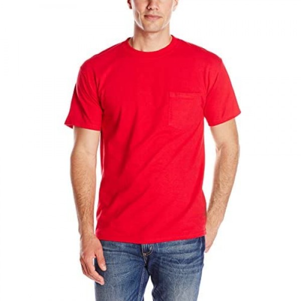 Hanes Beefy-T Men`s Pocket T-Shirt