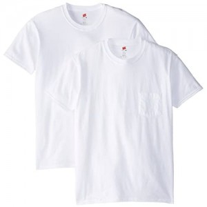 Hanes Men's Nano Premium Cotton Pocket T-Shirt (Pack of 2)