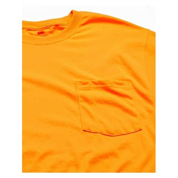 Hanes Men's Workwear Short Sleeve Tee (2-Pack) Safety Orange X Large