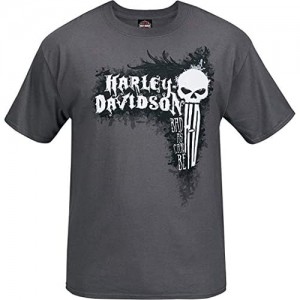 Harley-Davidson Military - Men's Short-Sleeve Smoke Grey Graphic T-Shirt - Bagram Air Base | Can Be Bad