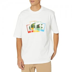Lacoste Men's Lve Short Sleeve Polaroid Croc Graphic T-Shirt