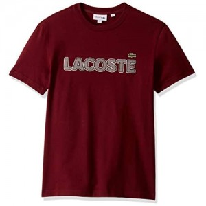 Lacoste Men's Short Sleeve Jersey Tattersall Logo Tee Shirt