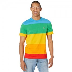 Lacoste Men's Short Sleeve Polaroid Colorblock T-Shirt