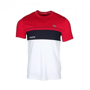 Lacoste Men's Sport Short Sleeve Colorblock Logo Ultra Dry T-Shirt