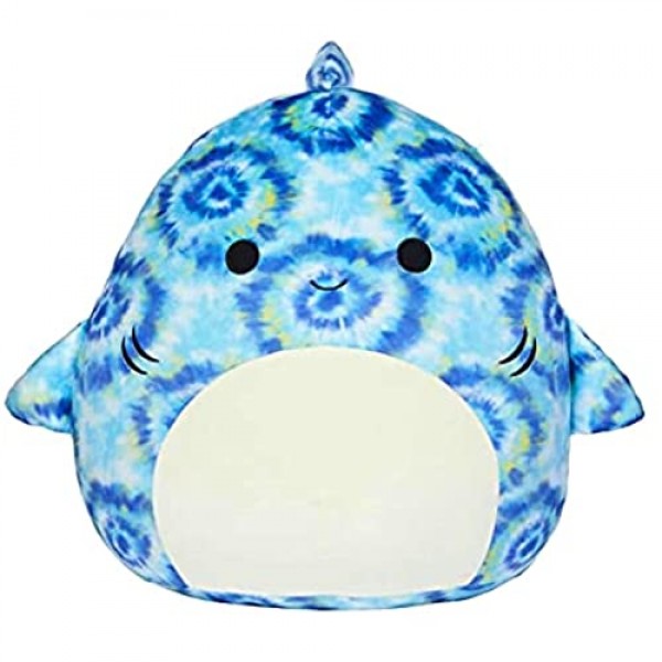 Squishmallows 16” Blue Tie Dye Luther The Shark