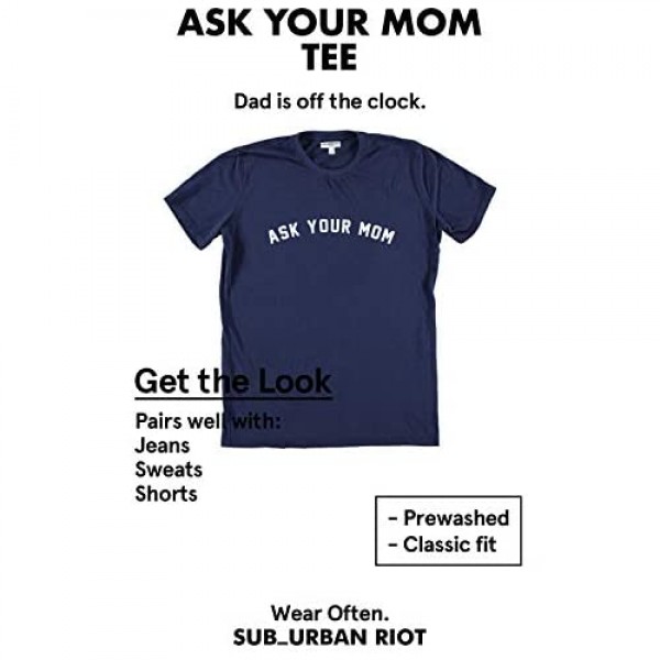 Sub Urban RIOT Men's Ask Your Mom Cotton Tee Navy