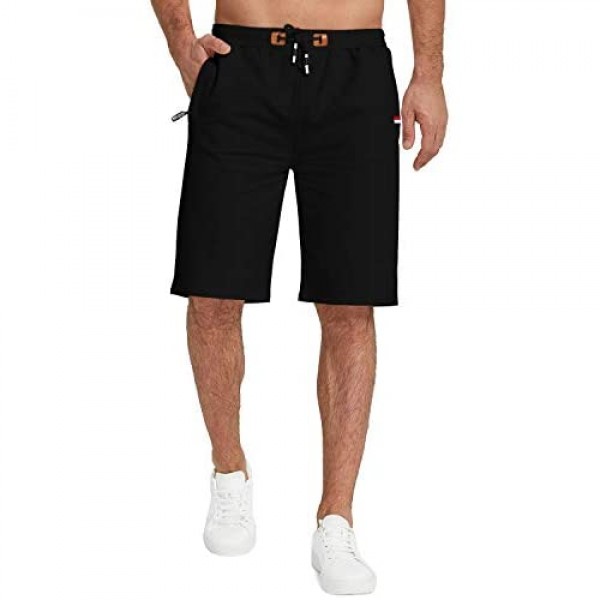 KUYIGO Men's Shorts Casual Classic Fit Drawstring Summer Beach Shorts