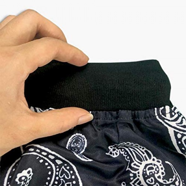 Reloot - Men's Shorts Bandana Design Drawstring Shorts for Men Lightweight Paisley Print Front and Back Pockets