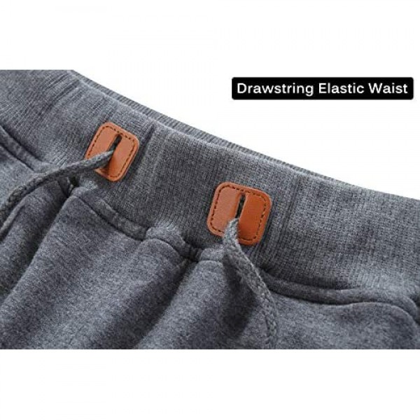 Tyhengta Mens Shorts Casual Drawstring Elastic Waist Workout Shorts with Zipper Pockets