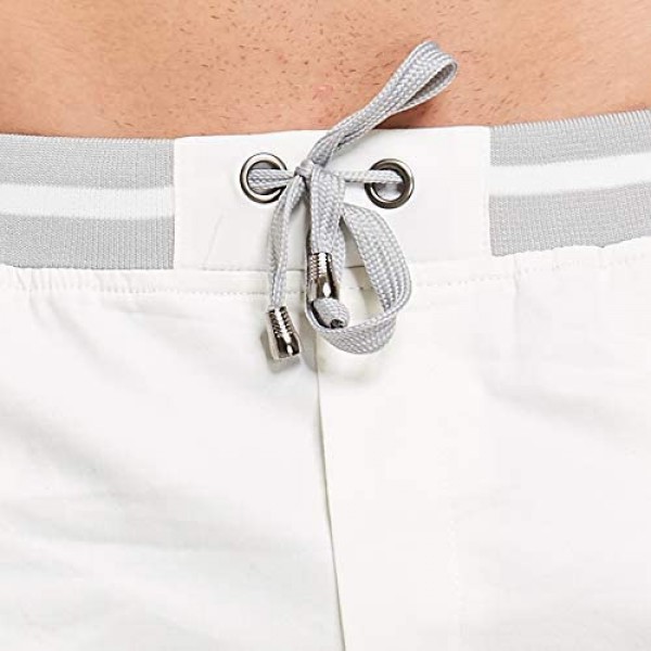 ZOXOZ Mens Casual Linen Shorts Summer Beach with Elastic Waist Drawstring