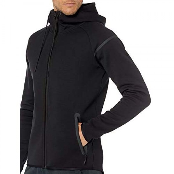 Brand - Peak Velocity Men's Metro Fleece Full-Zip Athletic-Fit Hoodie